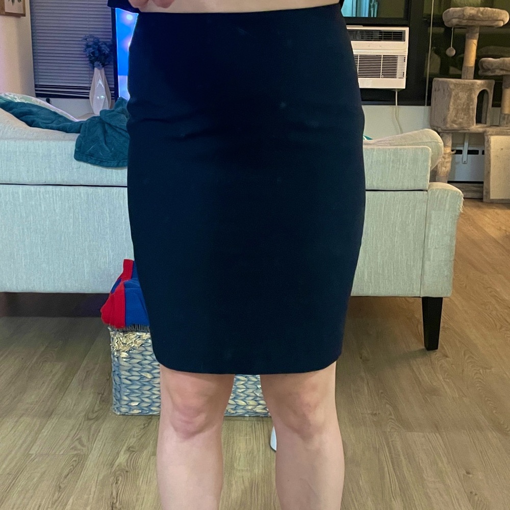 Ann Taylor Petite Navy Pencil Skirt, Size 2P.